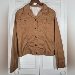 Tommy Bahamas Laguna Button Front Flap Pocket Long Sleeve Utility Jacket Sz L